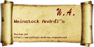 Weinstock András névjegykártya